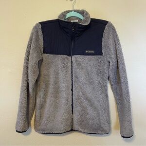 Columbia Blue Full Zip Sherpa Jacket